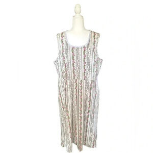 NWOT Lanz Of Salzburg Sleeveless Floral Prairie Cottagecore Maxi Dress